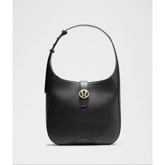 NEW Lululemon Leather Alternative Shoulder Bag 8L Black - Picture 1 of 11